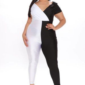 Double Sided Diva jumpsuit - Black/White